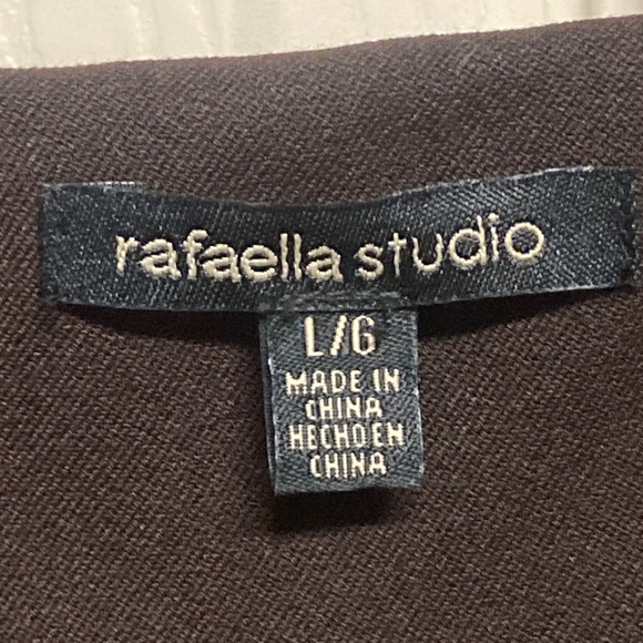 Rafaella Studio Long Brown Jacket Blazer Sz L - Picture 2 of 10